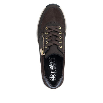 Womens Rieker N6314 Nougat Wedged Trainers - Nougat