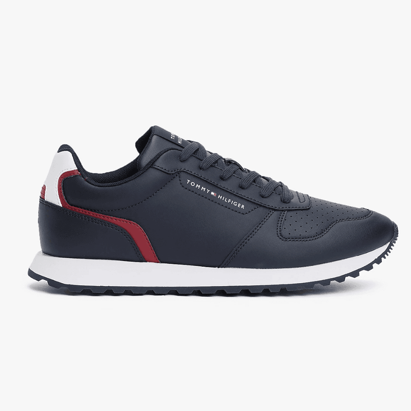 Mens Tommy Hilfiger Logo Colour-Blocked Trainers - Desert Sky