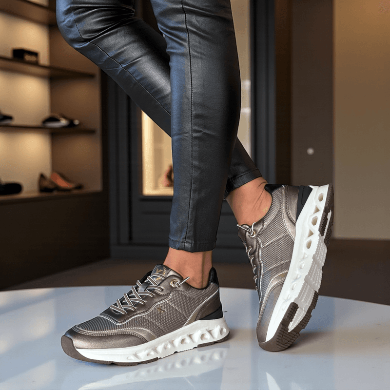 Womens Xti 144573 Bronze Sporty Sole Trainers - Bronze