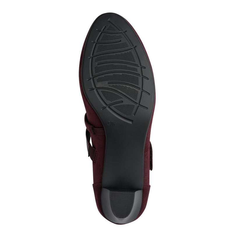 Womens Jana 24464 Block Heels - Bordeaux