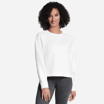 Womens Skechers Skechluxe Elevate Crewneck - Off White
