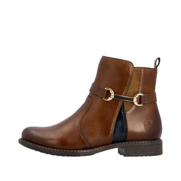 Womens Rieker 74856 Cognac Boots - Cognac
