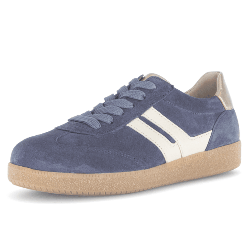 Womens Gabor 63.300 Blue Suede Trainers - Blue