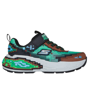 Boys Skechers 402160L Mega-Craft 4K Brown & Green Trainer - Junior - Brown