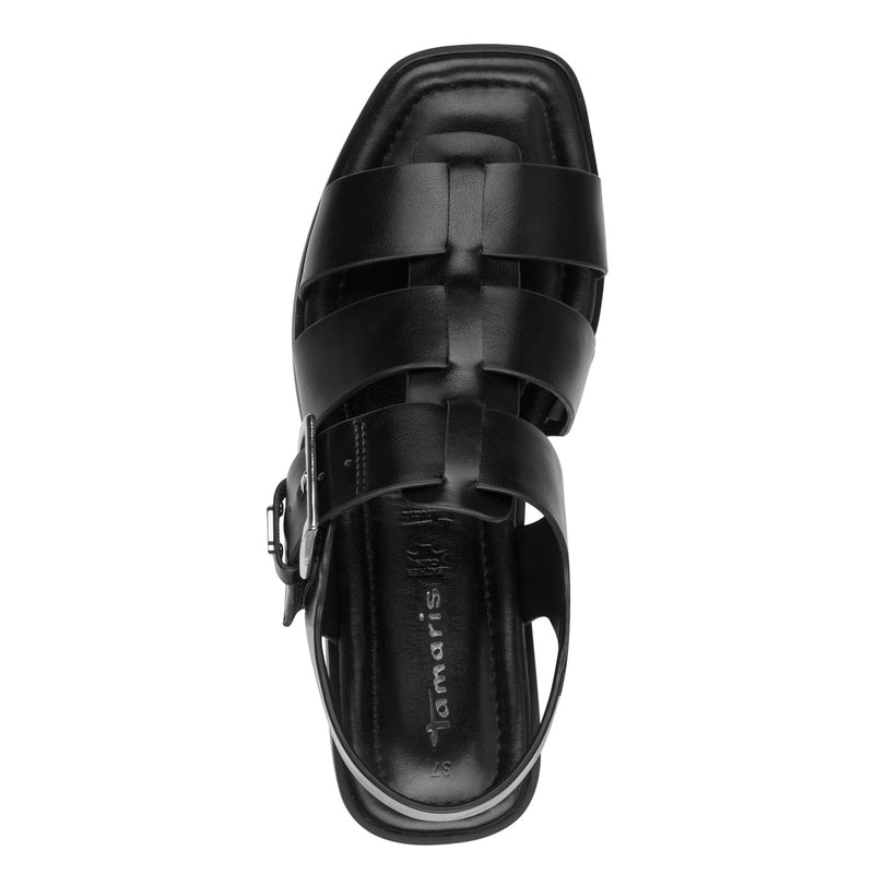 Womens Tamaris 28117 Black Sandals - Black