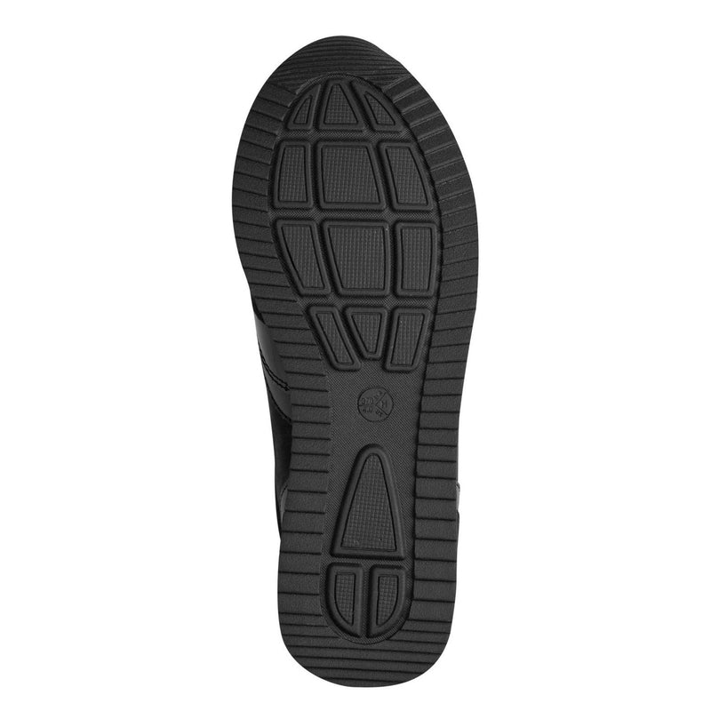 Womens Jana 23774 Side Zip Trainers - Black Glitter
