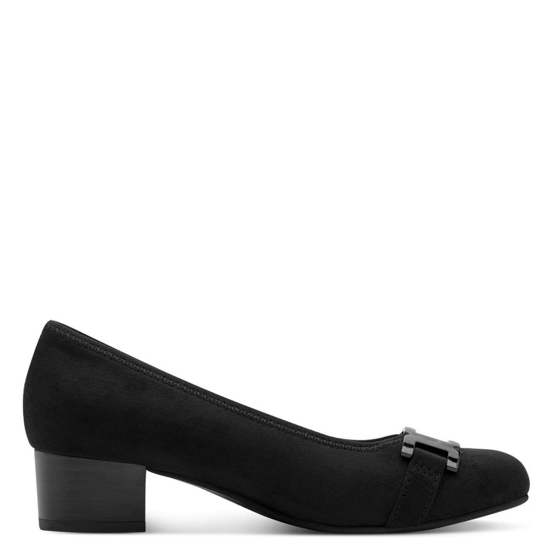 Womens Jana 22369 Black Block Heels - Black