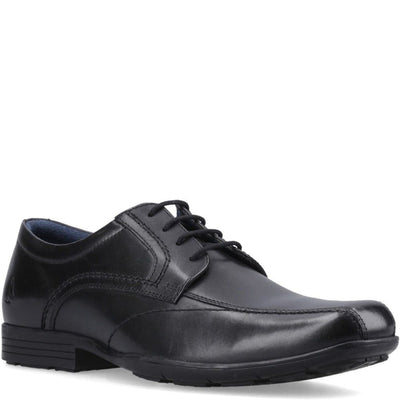Senior Boys Hush Puppies Argylls Black School Shoes - Black