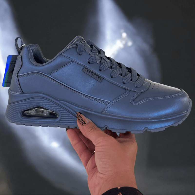Womens Skechers Uno Galactic Gal Bubble Trainers - Slate