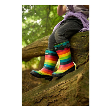 Kids Cotswold Rainbow Multi Waterproof Wellingtons - Multi