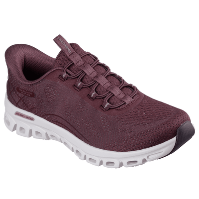 Womens Skechers Slip Ins Glide Step Elevate Trainers - Burgundy