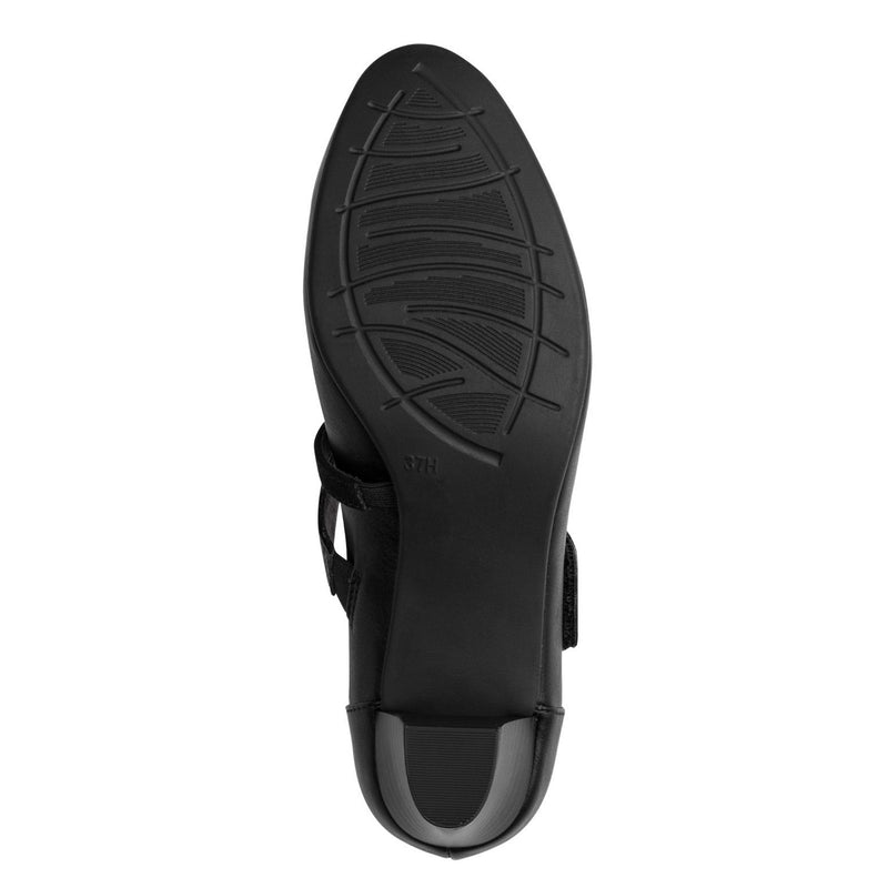Womens Jana 24465 Black Block Heels - Black