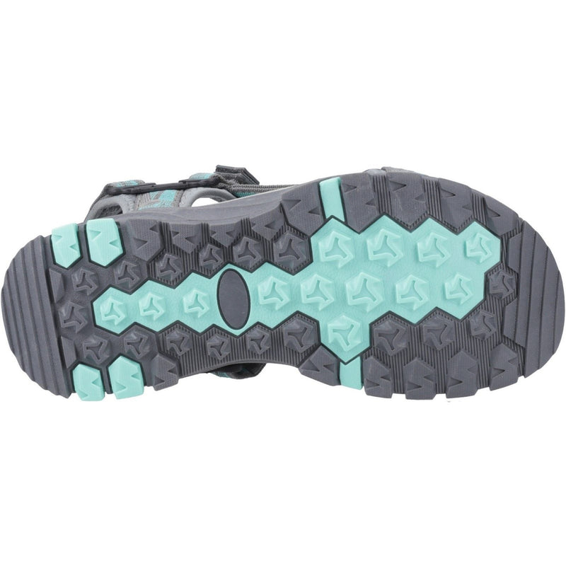Womens Cotswold Stanton Sandals - Grey and Turquoise