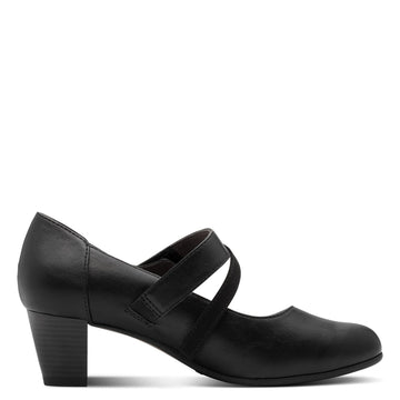 Womens Jana 24465 Black Block Heels - Black