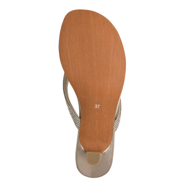 Womens Marco Tozzi 27207 Platinum Heeled Sandals - Platinum