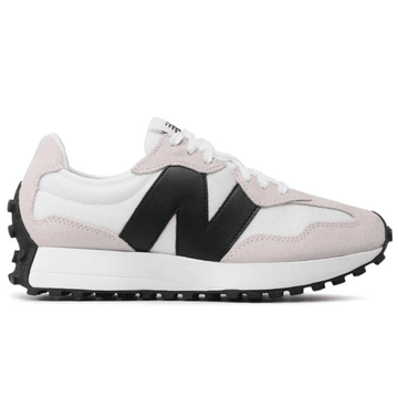 Womens New Balance 327 Suede Trainers - White with Black