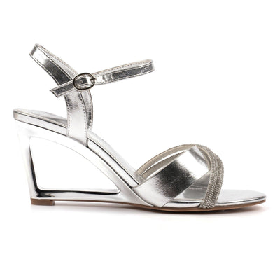 Womens Lunar Nadine Heeled Sandals - Silver
