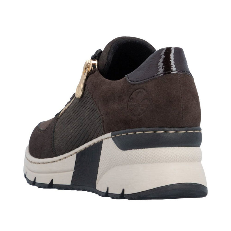 Womens Rieker N6314 Nougat Wedged Trainers - Nougat
