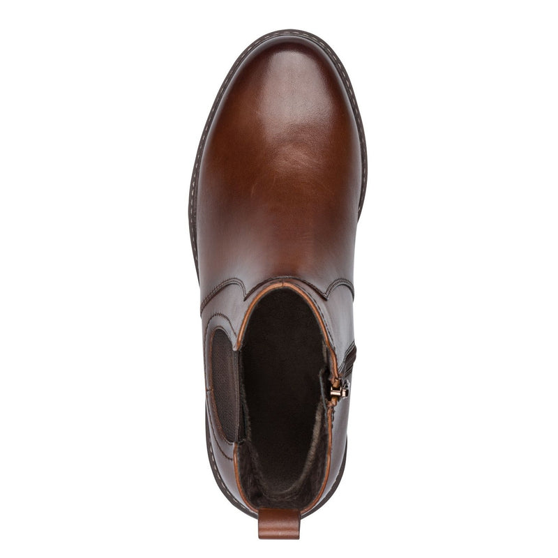 Womens Tamaris 85307 Cognac Ankle Boots - Cognac