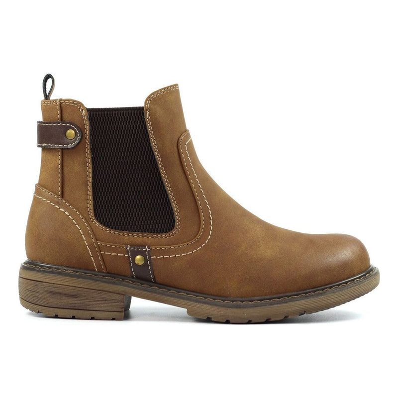 Womens Lunar Roxie III Tan Chelsea Ankle Boots - Tan
