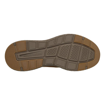 Mens Skechers Arch Fit Crosser - Oak Dark Brown Slip-Ins Casual Shoes - Dark Brown