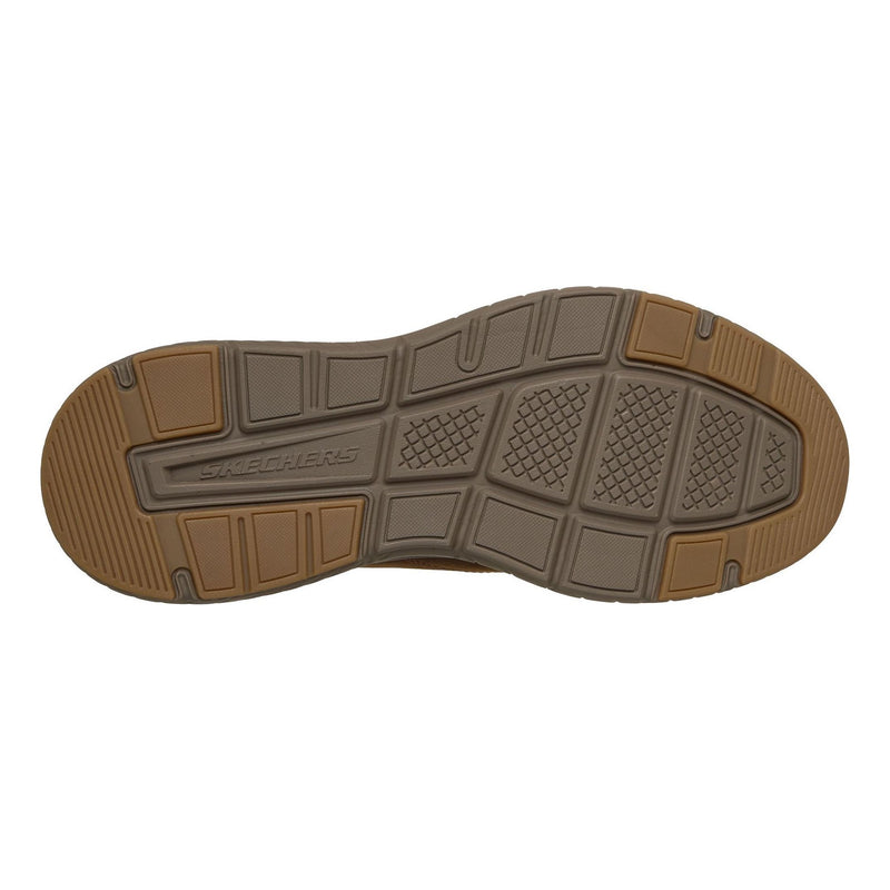 Mens Skechers Arch Fit Crosser - Oak Dark Brown Slip-Ins Casual Shoes - Dark Brown