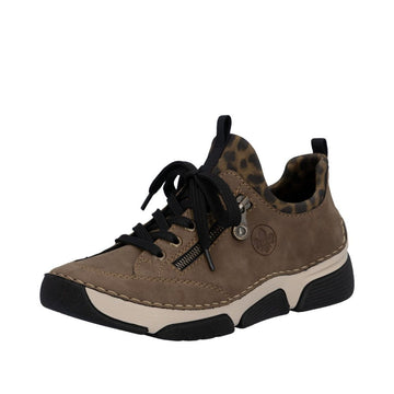 Womens Rieker 45973 Wood Trainers - Wood