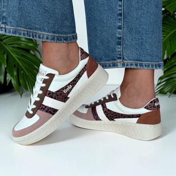 Womens Gola Grandslam Safari Quadrant Off White Trainers - Off White