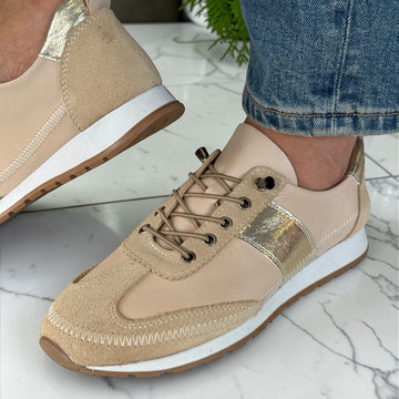 Womens Lotus LOLA Slip-On Trainers - Natural
