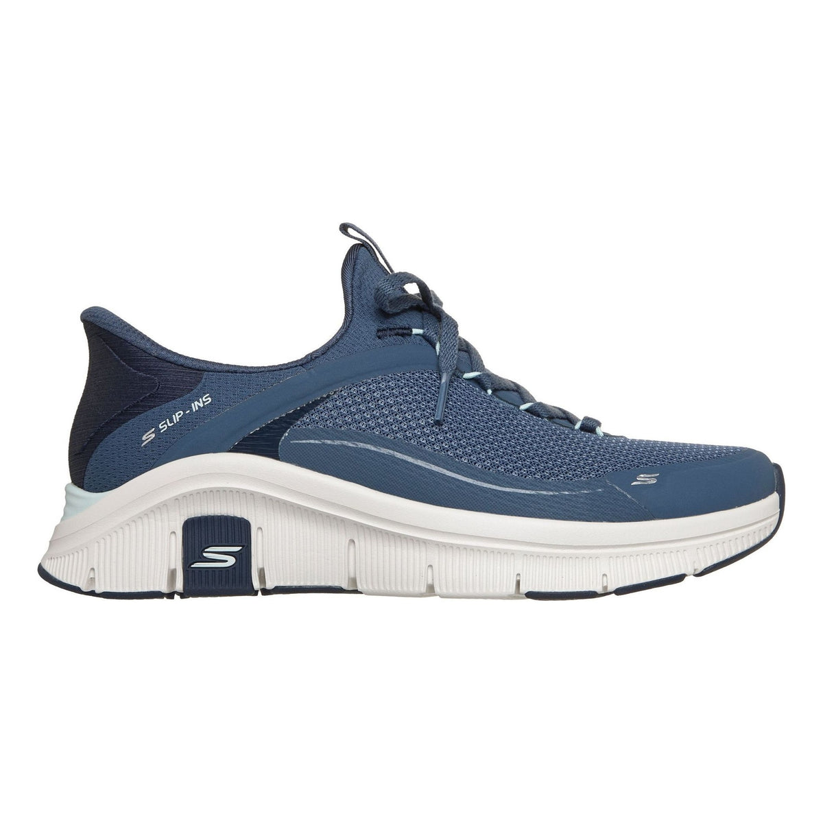 Womens Skechers 150892 Relaxed Fit Flex Navy Slip-Ins Trainers