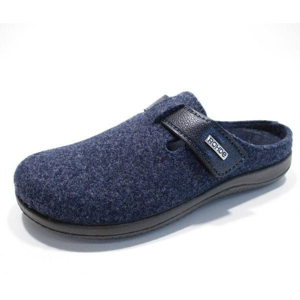 Womens Rohde 6549 Bari Mule Slippers - Ocean Navy