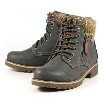 Womens Lunar Millie Waterproof Ankle Boots - Grey