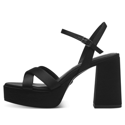 Womens Tamaris Platform Block Heels - Black