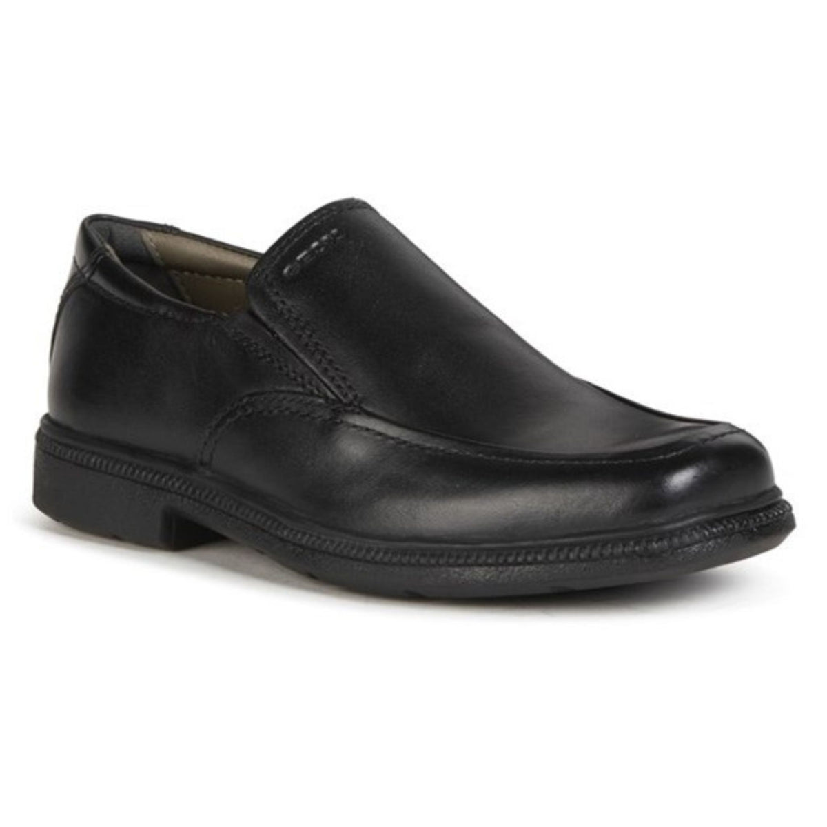 Junior Boys Geox Federico Black School Shoes