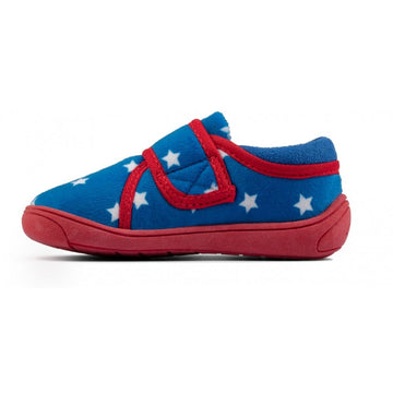 Infant Clarks Boys Holmly Rest Blue Star Slipper - Blue Star