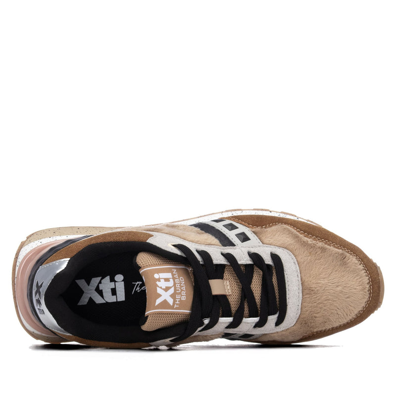 Womens Xti 146110 Beige Trainers - Beige