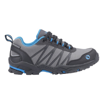 Kids Cotswold Littledean Hiking Shoes - Grey and Blue