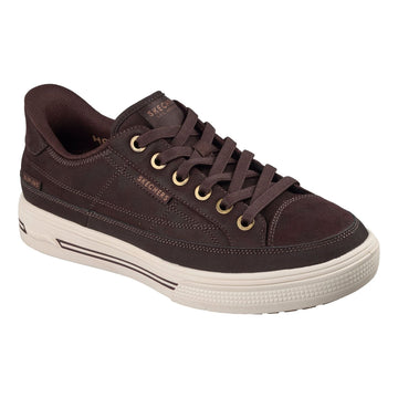 Mens Skechers Arch Fit Arcade - Join Ya There Slip-Ins Casual Shoes - Chocolate