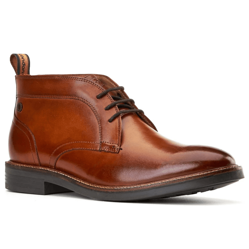 Base London Mens Lincoln Chukka Ankle Boots - Washed Tan