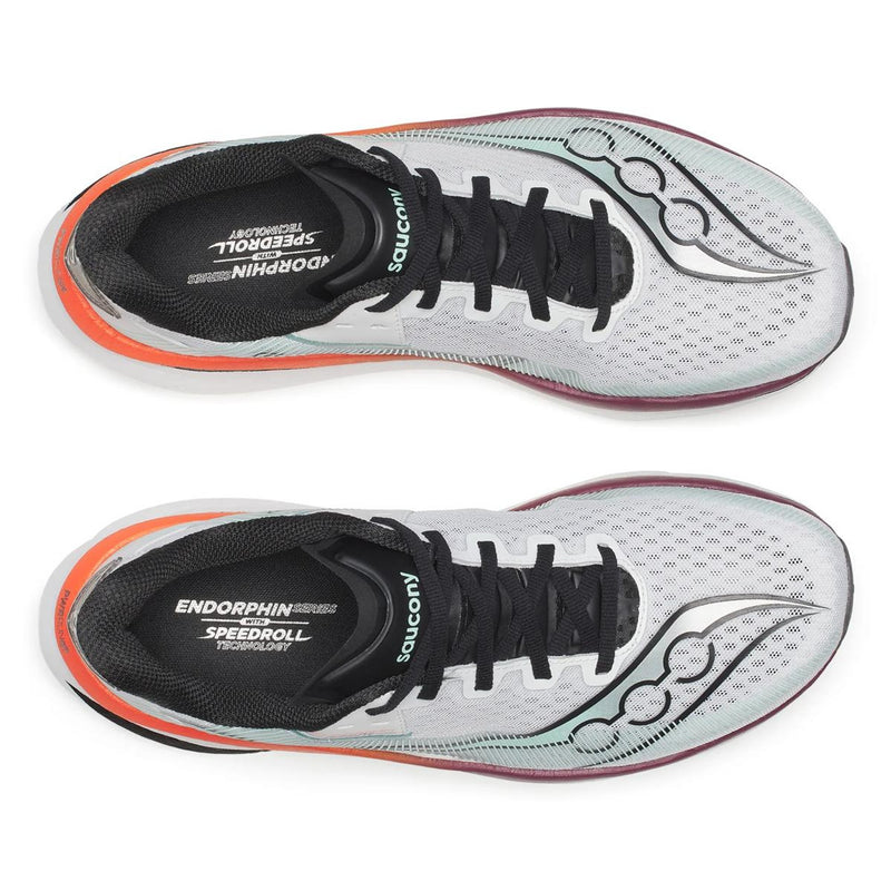 Mens Saucony S21070 White Crimson Endorphin Azura Trainers - White Crimson