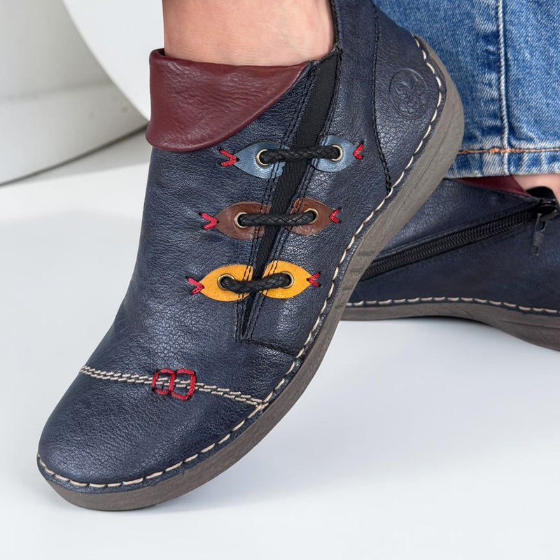 Womens Rieker 72581 Boots - Navy