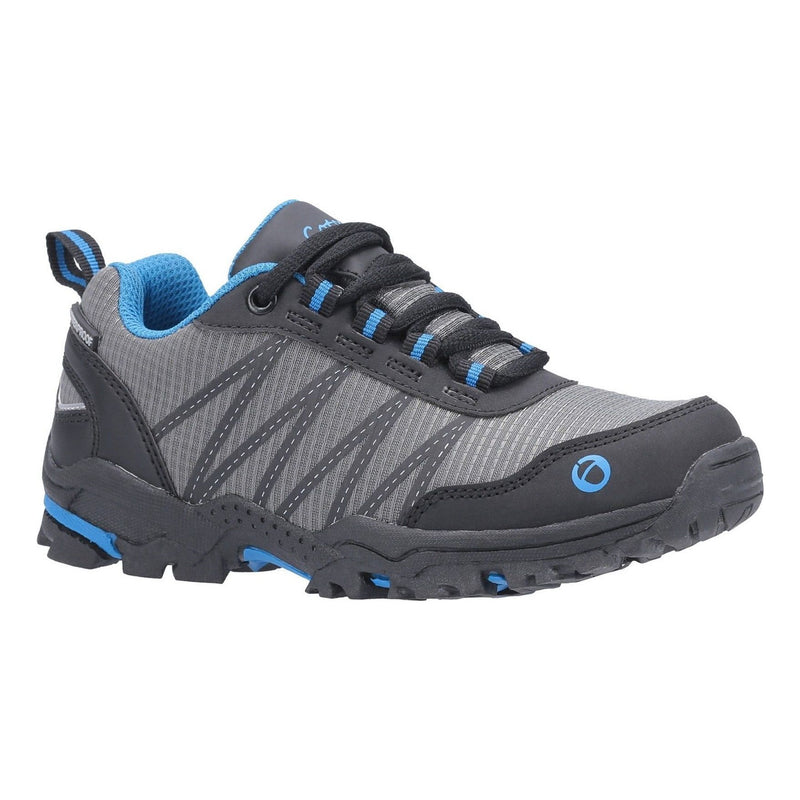 Kids Cotswold Littledean Hiking Shoes - Grey and Blue