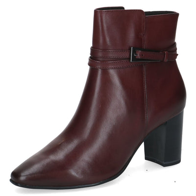 Womens Caprice 25317 Ankle Boots - Bordo