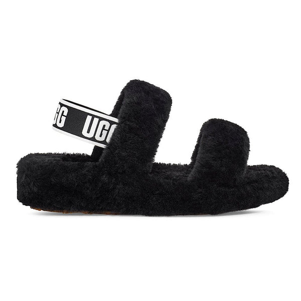 Womens Ugg Oh Yeah Logo Slide Sippers - Black