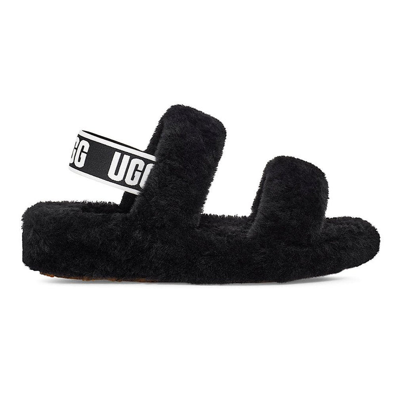 Womens Ugg Oh Yeah Logo Slide Sippers - Black