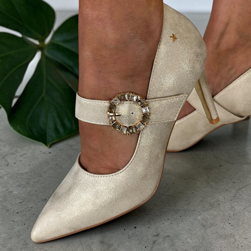 Womens Kate Appleby Kelshall Gold Shimmer Court Shoes - Gold Shimmer