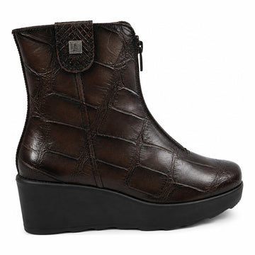 Womens Jose Saenz 6432 Marron Wedge Ankle Boots - Marron