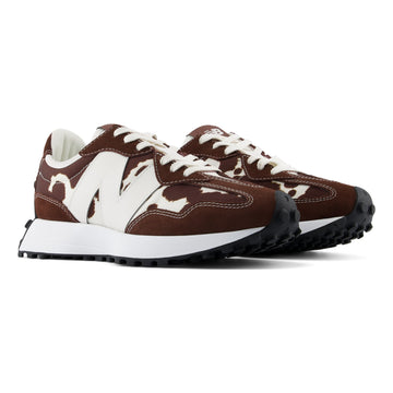 Womens New Balance 327 Trainers - Pumpernickel with Seasalt