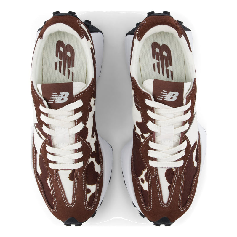 Womens New Balance 327 Trainers - Pumpernickel with Seasalt