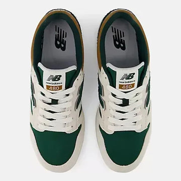 Mens New Balance 480P Linen with Nordic Green Trainers - Linen with Nordic Green